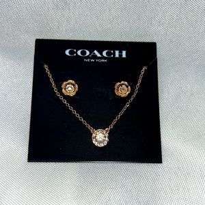 Coach earring and necklace set